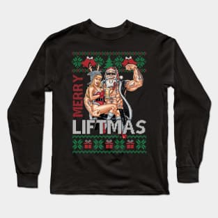 Merry Liftmas Christmas Xmas Fitmas Fitness Santa Holiday Gift For Men Women Long Sleeve T-Shirt